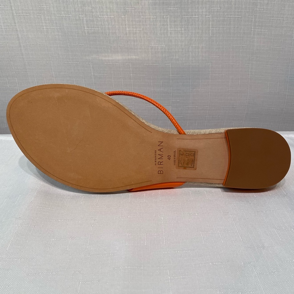 Alexandre Birman Asymmetric Clarita Orange Nappa Leather Sandal Sz EU 40 DUSTBAG - Picture 10 of 16